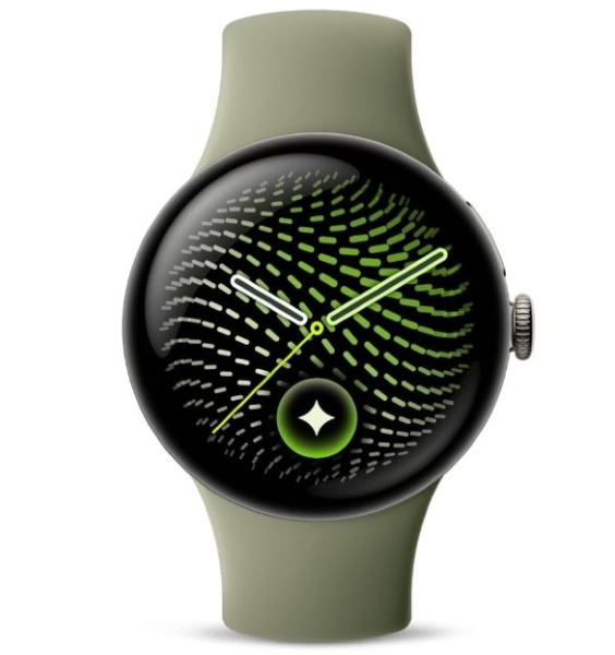 умные часы google pixel watch 5 41mm wi-fi зеленый (satin pyrite/olive)